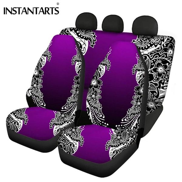 

polynesia tribal print vehicle seat covers front rear stylish washable car cushion interior decor