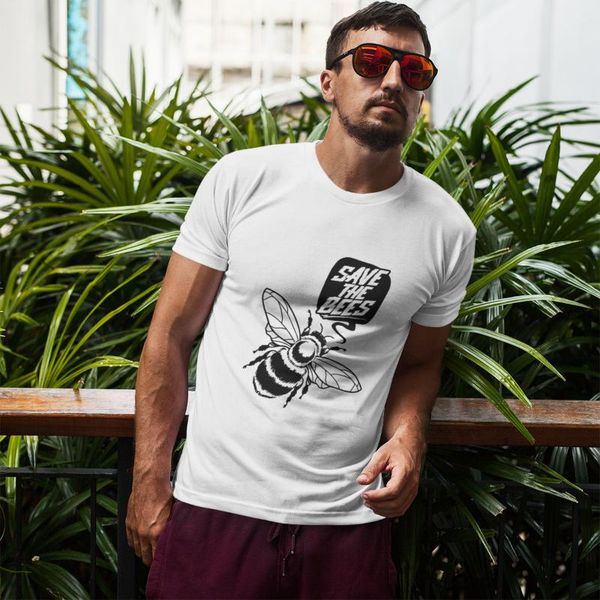 

men's t-shirts save the bees tshirt anime tees t-shirt 127443, White;black