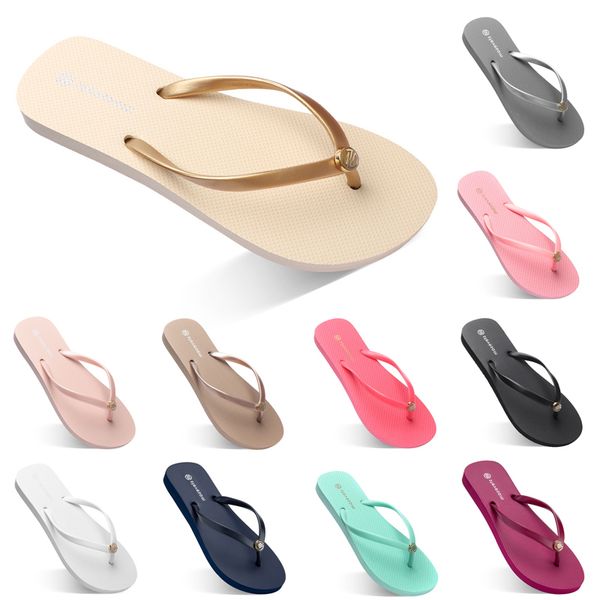 

fashion flip flops slippers men women shoes triple white black green yellow orange pink summer beach slide sport sneaker breathable