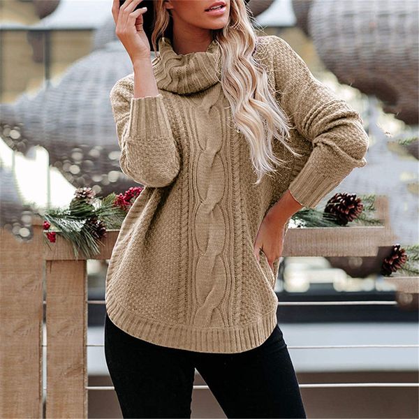 

sweater woman sleeve knit winter turtlenecks high sweaters, White;black