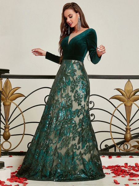 

open back floral sequin prom dress u4ix#, Black;gray