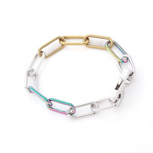 

bracelet link buttons bamboo fashion lovers' blue silver men's and women's simple luxury personality, Black