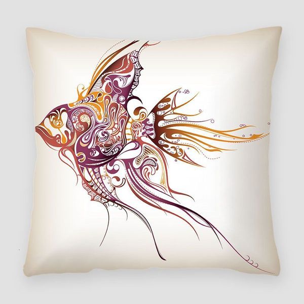 

sense of design pillow cushion animal ocean style geometric series peach skin velvet printing multiple sofa living room pillow backrest wais