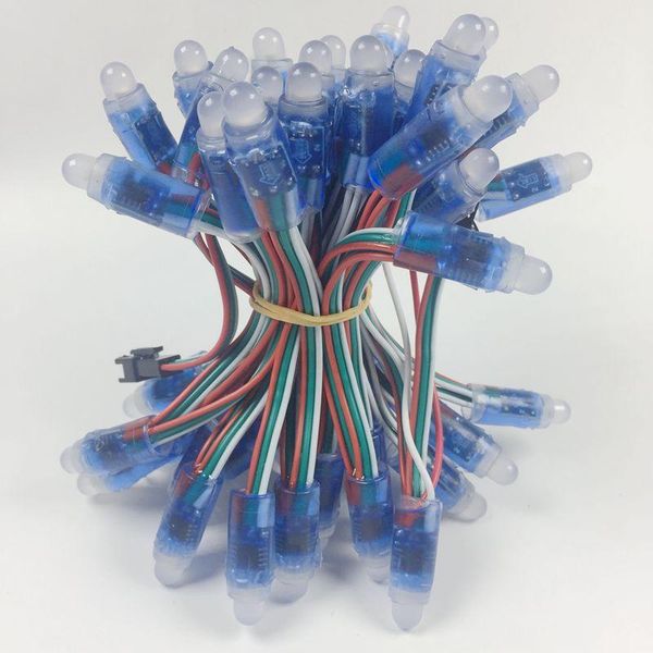 

50pcs dc5v/dc12v 12mm ws2811 ic rgb led pixel module string chirstmas waterproof ip68 digital full color light modules