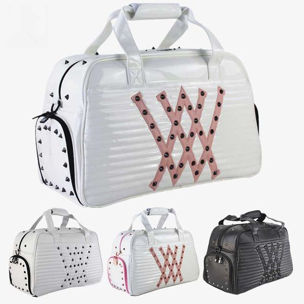 

golf rivets clothing bag 54*25*30cm portable handbag outdoor sports zipper one-shoulder pu shoes complete set of clubs