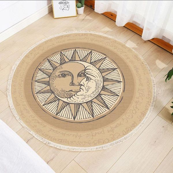 

round floor mat bedroom bedside living room decorative carpet computer chair cushion corner hanging basket bath mats