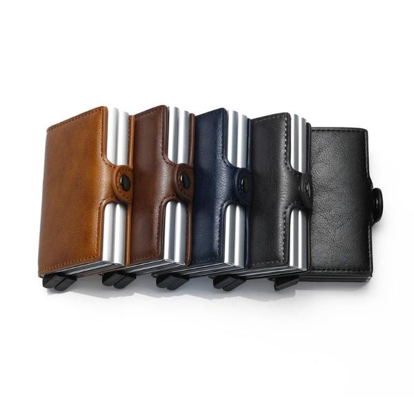 

storage bags rfid holder wallet men automatic up cardholder blocking case bank card big creditcard coin purse