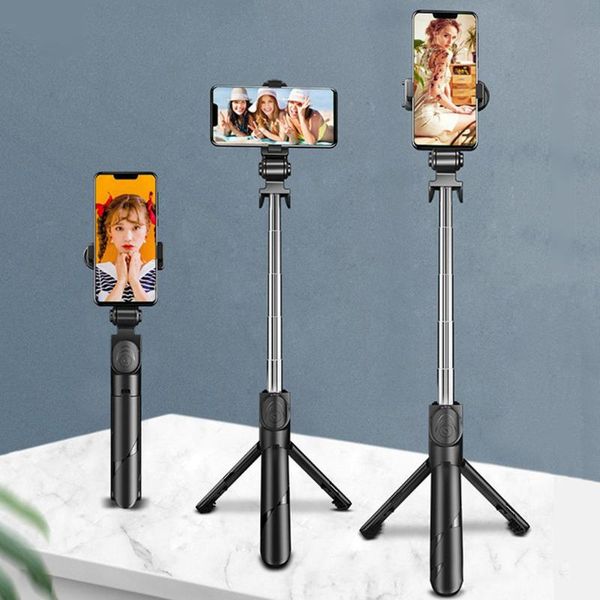 

selfie monopods portable mobile phone stick tripod live streaming bluetooth 4.0 smartphone holder