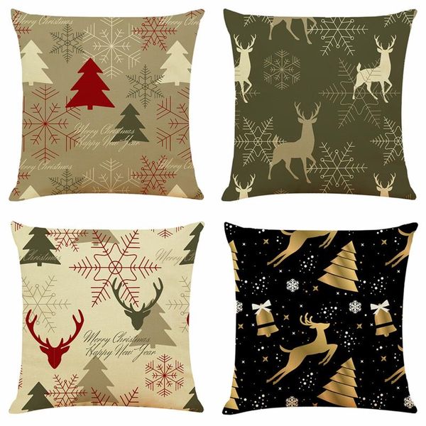 

cushion/decorative pillow christmas pattern cushion cover cartoon style sofa car throw pillowcase home decorative cute gift