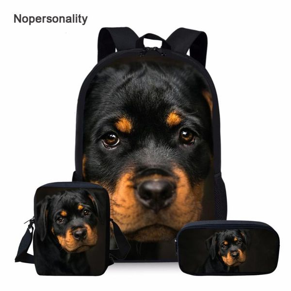 

backpack nopersonality cute rottweiler dog print school set for teenager boys girls cool children kids bagpack student book bags