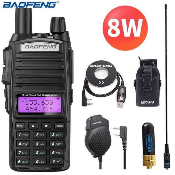 

walkie talkie baofeng uv-82 8w high powerful 10km vhf/uhf long range two way radio cb ham portable pofung uv5r for hunting