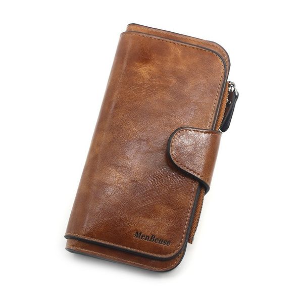 

womens wallet wax oil skin wallets money bag ladys purse leather bags wallet card holder portable, Red;black