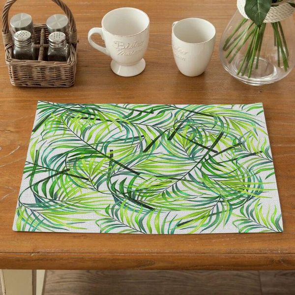 

mats & pads fuwatacchi plant drink coasters reusable dining table mat placemats for kitchen polyester cup tea party decorations