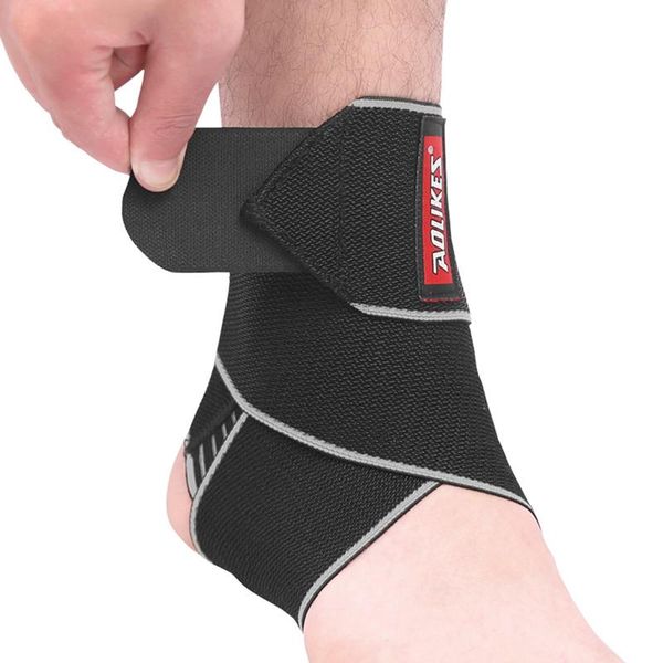 Apoio ao tornozelo Esporte Ginásio Running Proteção Black Foot Bandage Bandas de Brace Elástico Guarda