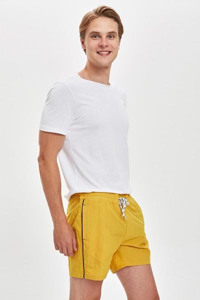 

men's surf shorts swim short length basic yellow sea, White;black