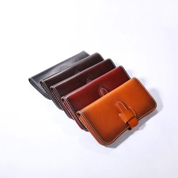 

wallets 2021 long wallet original handmade retro clutch bag, Red;black