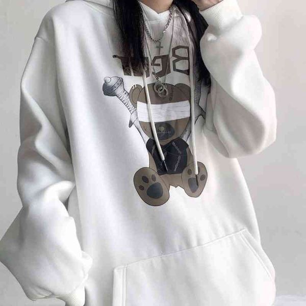 

women's jackets japanese-style gothic sweatshirt, long sleeve sweater printed japanese casual style 6vjw, Black;brown