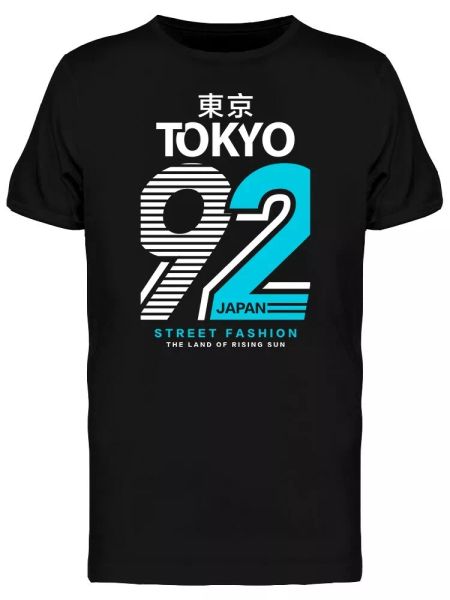 

tokyo 92 tee men's -image by shutterstock, White;black