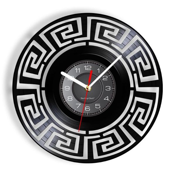 

wall clocks labyrinth mystery vintage record clock maze abstract home decor silent modern delusion timepieces for office man cave