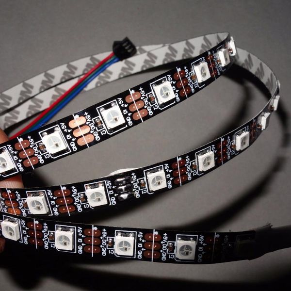 

1m 60leds/m dc5v addressable sk6812 led pixel strip,non-waterproof;ip33,60pcs sk6812/m with 60pixels;black pcb strips