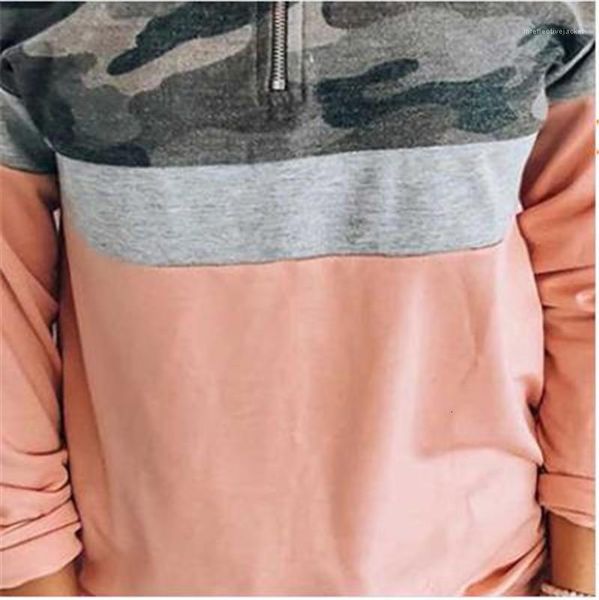 

women's & casual hoodies ladies stand collar zipper sweatshirts designer patchwork long sleeve pullover sweats autumn fashion loose, Black