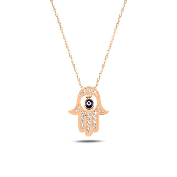 

pendant necklaces silver 925 sterling eye & zircon crystal fatma master hand necklace