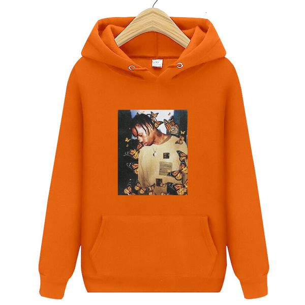 

men's hoodies & sweatshirts fashion brand hip hop casual hooded funny printing sweatshirt male travis scott butterfly hoody jackets urs, Black