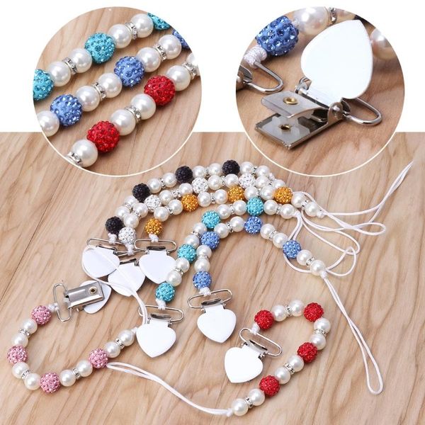 

pacifiers# handmade bling crystal princess baby pacifier chain chupeta nipples dummy clips