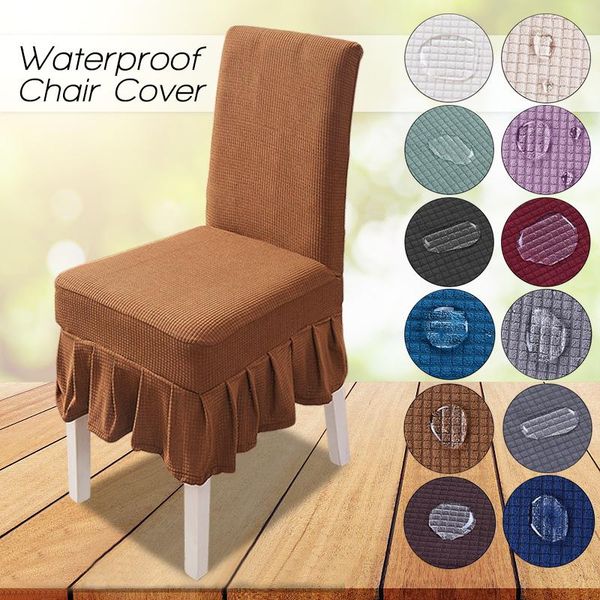 

chair covers waterproof polar fleece cover dining room banquet slipcover stretch skirt elastic wedding decor