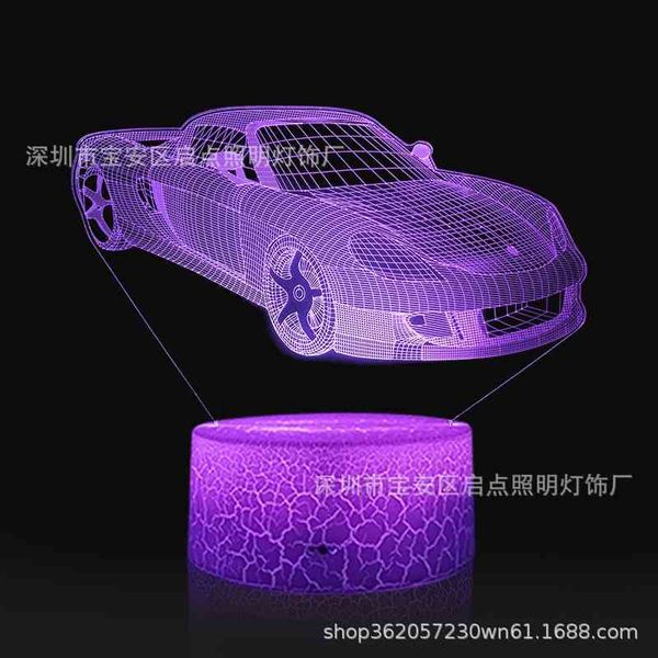 

car series small night creative colorful led 3d gift desk visual lamp
