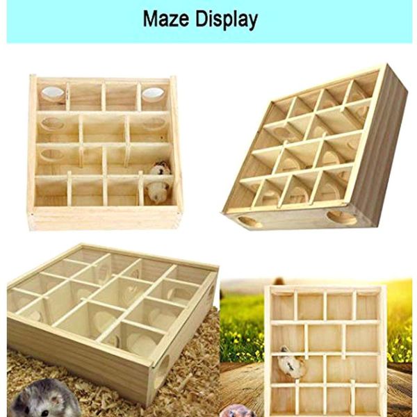 

small animal supplies pet hamster wooden mazes tunnel gerbil rat mouse mice play toys fq-ing