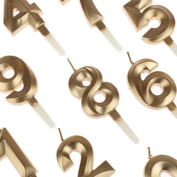 

candles 1 pcs digital cake metallic birthday in for wedding party decorations