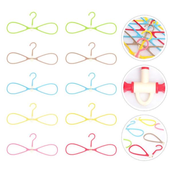 

10pcs rotary hangers cabinet multi-function drying racks (random color)
