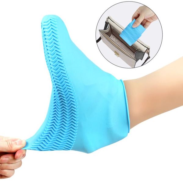 

waterproof shoe cover high elasticity wear-resistance silicone rain covers shoes organizers boots rainy days disposable