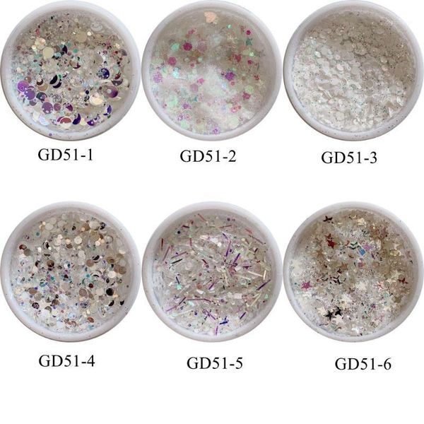 

jar different mix glitter jars size and color gd511, Silver;gold