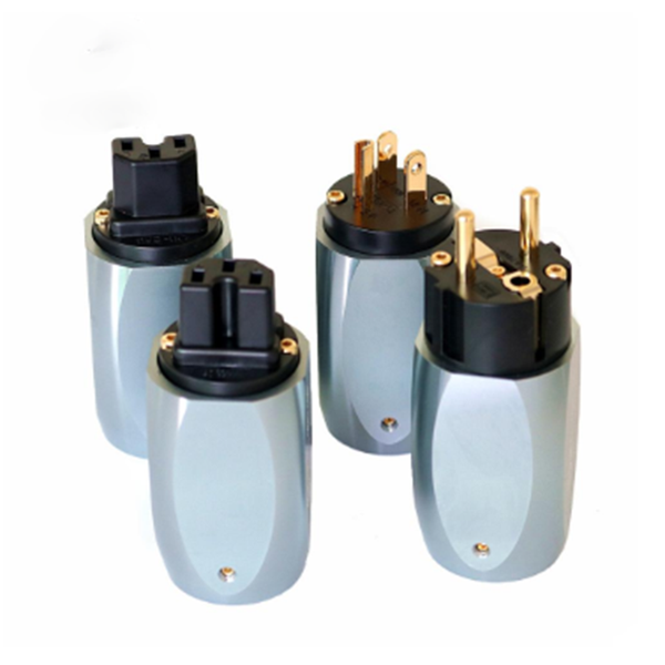 

smart power plugs 2021 pure copper 24k gold plated diy ac electrical 15a male female us eu schuko iec plug connector