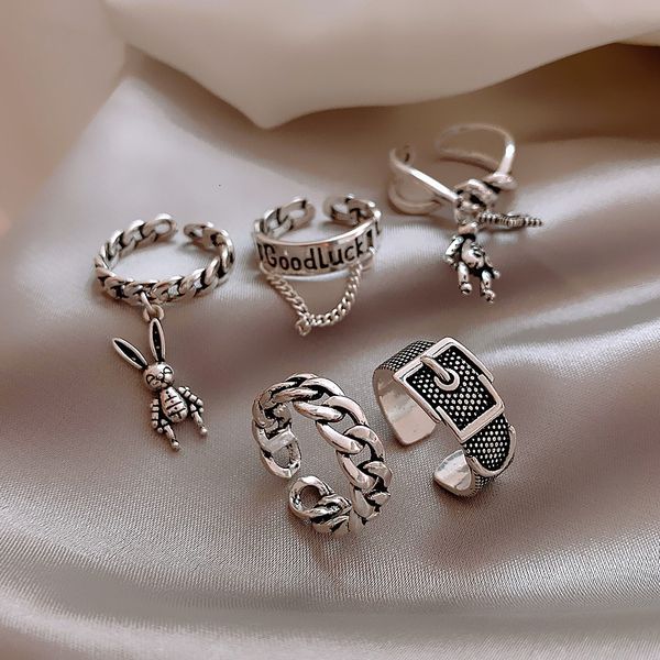 

ring female fashion personality fashion niche design light luxury index finger ring network red couple men and women, Silver