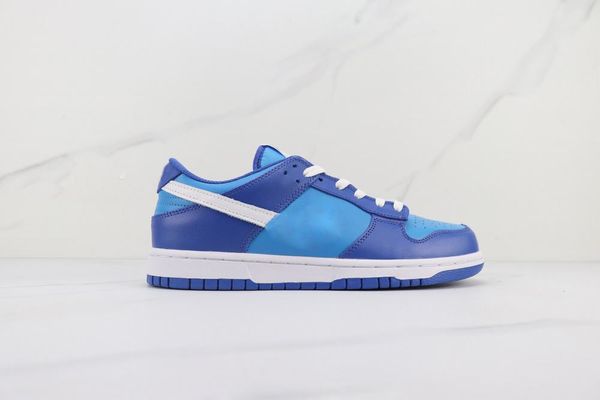 

(with box)2022 low dark marina blue running shoes men women white blue sports sneaker