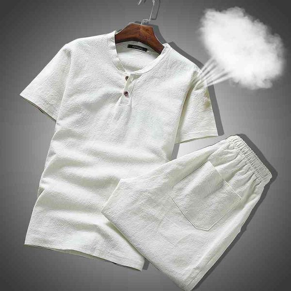 

men's tracksuits mens linen fabric breathable summer clothes two piece set for suit plus size 5xl tracksuit men sweat suits, Gray