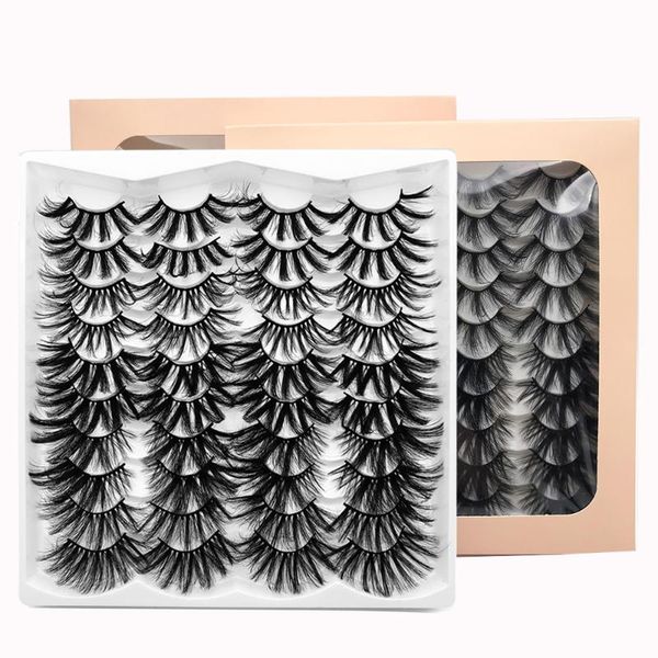 

false eyelashes 25mm long mink lashes natural dramatic volume fake makeup eyelash extension handmade