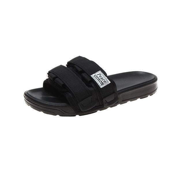 

women's summer slippers for indoor modulates upper flip flop men ladies casual shoes beach outdoor anti-slip slides lovers, Black