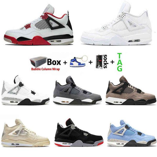 

og jumpman 4s men women basketball shoes red thunder infrared black cat bred university blue sail cool grey shimmer royalty womens mens trai