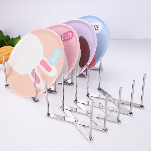 

kitchen storage & organization stainless steel plate rack foldable practical pot cover multifunctional multipurpose