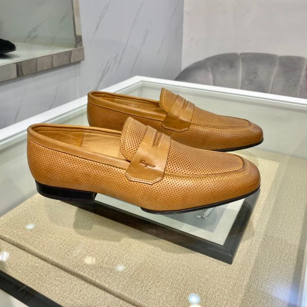 

mens handmade breathable casual loafers brand designer business flats genuine leather patchwork wedding dress shoes size 38-45, Black