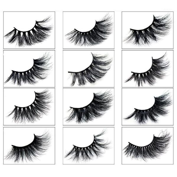 

1pair natural 5d handmade faux mink hair eyelashes curly thick lashes extension1