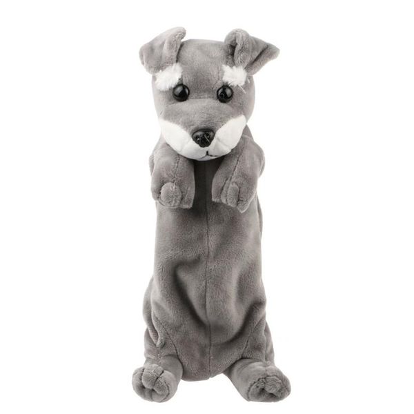 

storage bags student plush fluffy dog animal pencil case makeup bag pouch zip kids gift