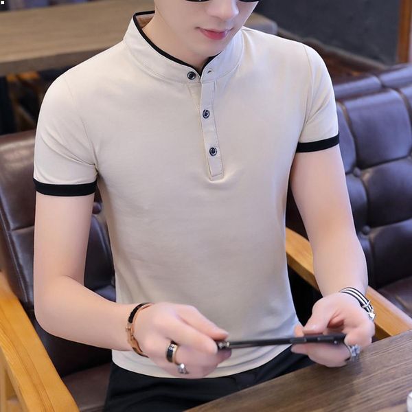 

short sleeve designers mens polo t shirt fashion t shirts collared men clothing black ropa black t-shirt female dress male crop fitness 2021, White;black