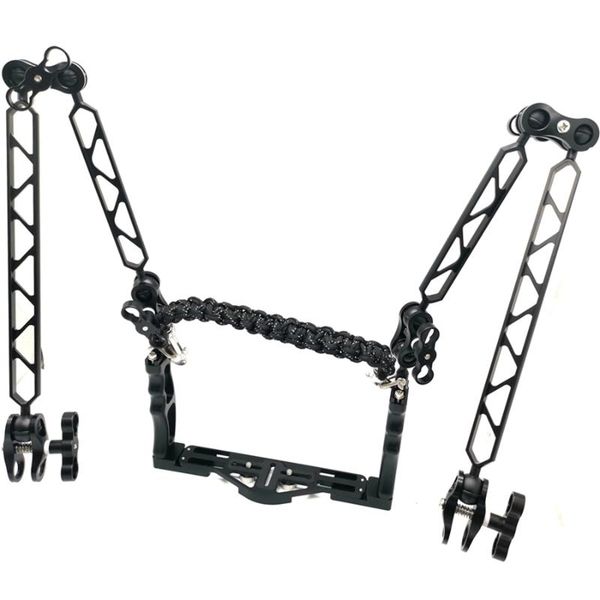 

8inches /12 inches double ball dive strobe underwater camera arm mount tray for macro wide angle shooting system pool & accessories