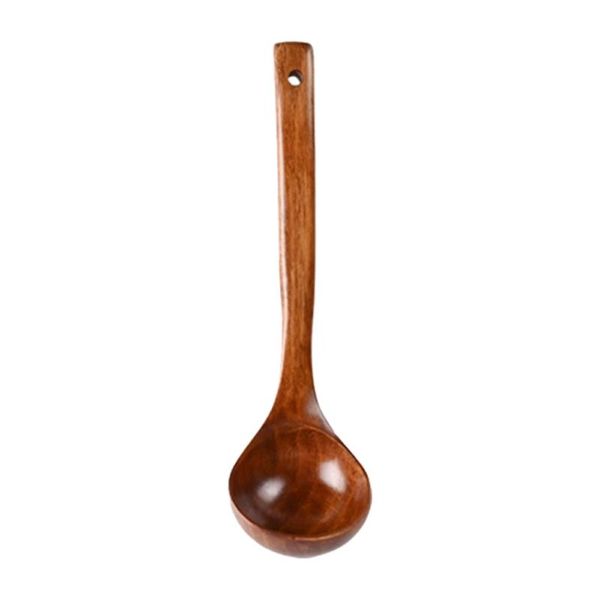

spoons wooden spoon long handled kitchen utensil non-stick pan cutlery tool