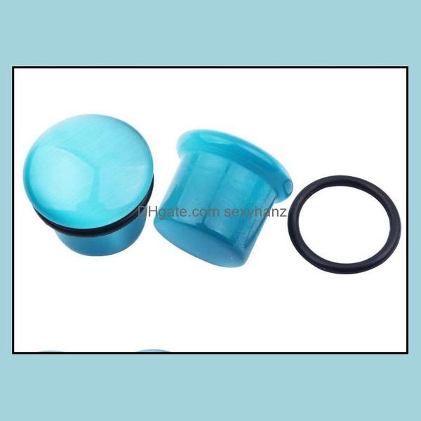 

other body jewelry men ear expander piercing stone plugs tunnels gauges shellhard women aessories 4mm-16mm drop delivery 2021 m9i2j, Slivery;golden